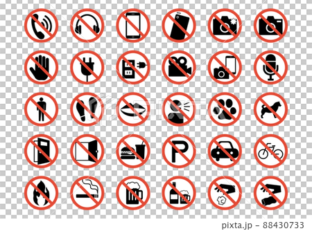 Set of prohibition marks 88430733
