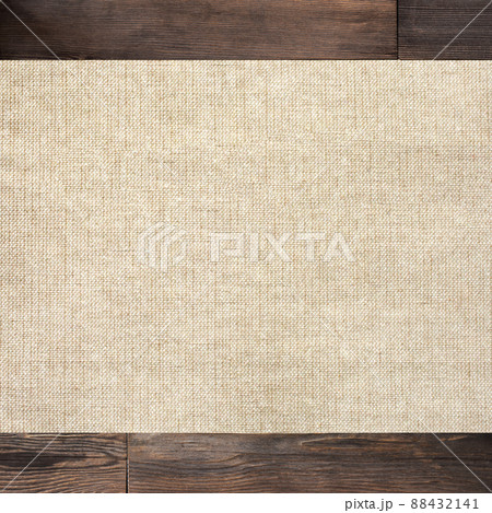 木目と布のフレーム素材 88432141