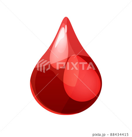 Blood drop red icon. Donation, magic symbol. Vector illustration isolated Blood drop red icon. Donation, magic symbol. Vector illustration isolated 88434415