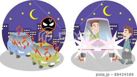 交通安全＜夜のドライバーの交通マナー・騒音＞ 88434589
