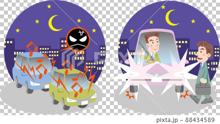 交通安全＜夜のドライバーの交通マナー・騒音＞ 88434589