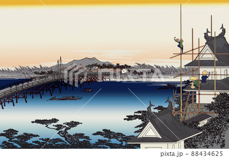 東海道五十三次／吉田 豊川橋 88434625