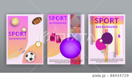 Sports equipment, gym training and activity ad, luxury realistic vector 88434729