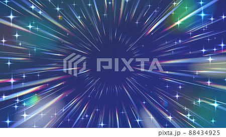 夜にかがやく光の放射背景 88434925