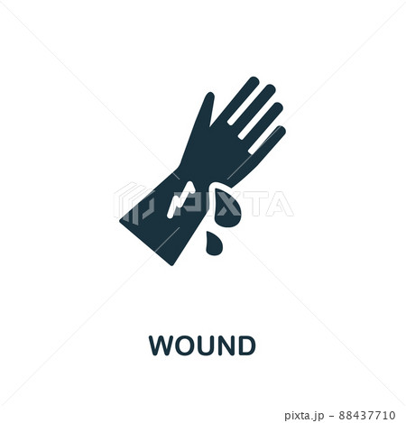 Wound icon. Simple element from healthcare collection. Creative Wound icon for web design, templates, infographics and more Wound icon. Simple element from healthcare collection. Creative Wound icon for web design, templates, infographics and more 88437710