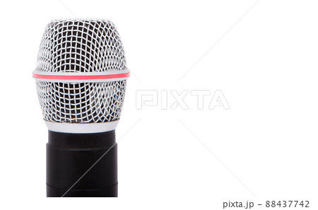 Microphone isolated on white background. Big microphone on white background. Microphone isolated on white background. Big microphone on white background. 88437742