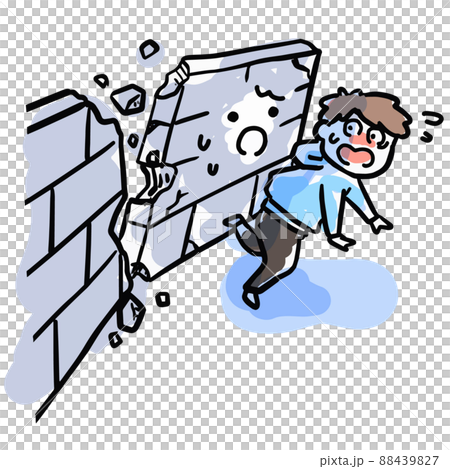 地震のときに倒れる危険性のあるコンクリートブロック塀 地震のときに倒れる危険性のあるコンクリートブロック塀 88439827