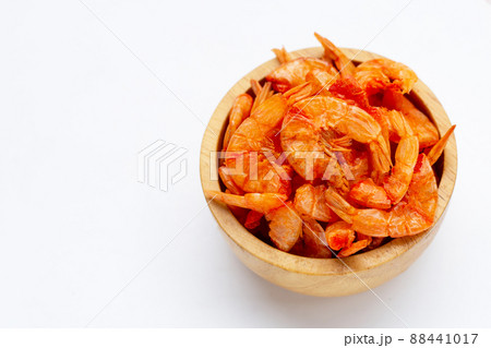 Dried shrimp in white background. Dried shrimp in white background. 88441017