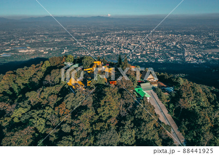 Aerial view of Wat Phra That Doi Suthep temple in Chiang Mai, Thailand 88441925