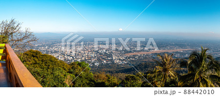 Aerial view of Wat Phra That Doi Suthep temple in Chiang Mai, Thailand Aerial view of Wat Phra That Doi Suthep temple in Chiang Mai, Thailand 88442010