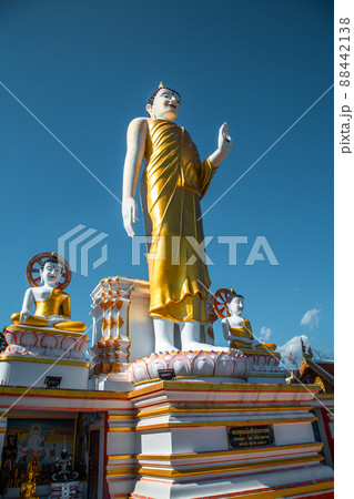Wat Phrathat Doi Kham, Buddha pagoda and golden chedi in Chiang Mai, Thailand 88442138