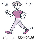 ウォーキングをするおばあちゃん 88442386