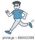 ランニングをする若い男性 88442388