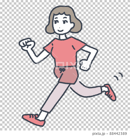 Young lady running 88442389