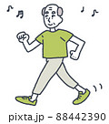 ウォーキングをするおじいちゃん 88442390