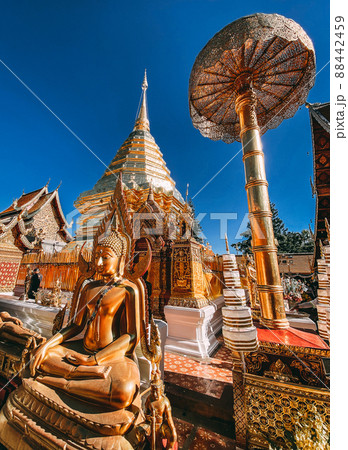 Aerial view of Wat Phra That Doi Suthep temple in Chiang Mai, Thailand 88442459