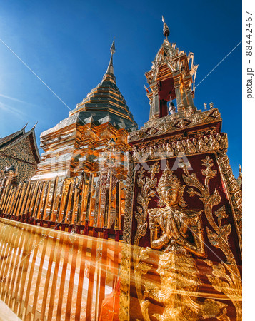 Aerial view of Wat Phra That Doi Suthep temple in Chiang Mai, Thailand 88442467