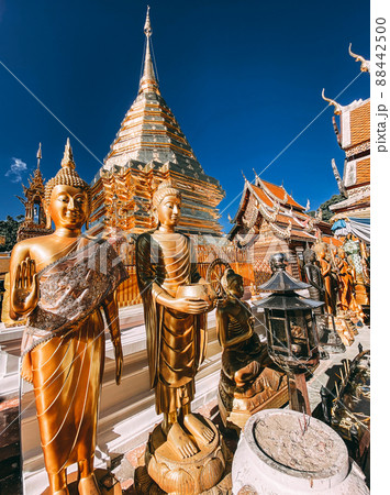 Aerial view of Wat Phra That Doi Suthep temple in Chiang Mai, Thailand 88442500