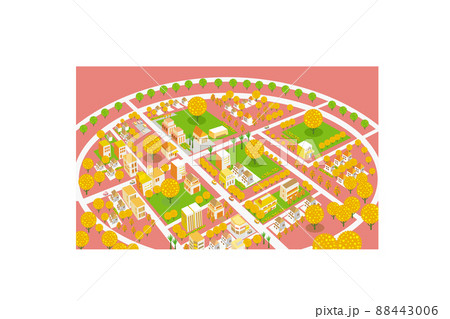 美しい街並みと楽しい暮らし。人々が明るく楽しく暮らせる街づくり。 88443006