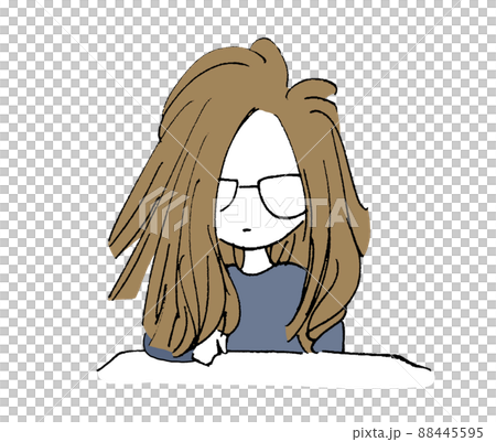Stunned female illustration 88445595