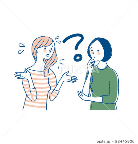 日本語が通じなくて困る外国人女性 88445906