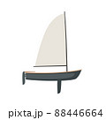 Dinghy in flat style on a white background. 88446664