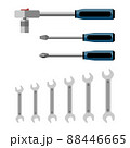 Spanners and screwdrivers on a white background. 88446665