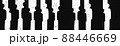 Black silhouettes of humans on white background. 88446669