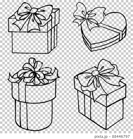 Simple box illustration set hand drawn Simple box illustration set hand drawn 88446797