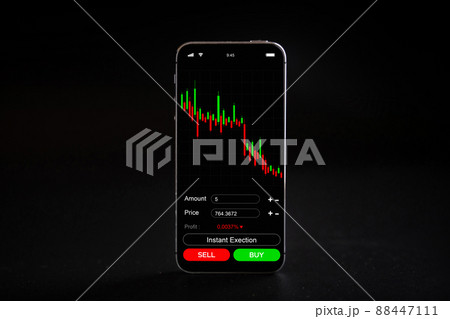 Crypto currency exchange. Pink pig bank, gold crypto currency BTC bitcoin on black background. Bitcoin trading mobile phone app. Save money investment and business finance. Crypto currency exchange. Pink pig bank, gold crypto currency BTC bitcoin on black background. Bitcoin trading mobile phone app. Save money investment and business finance. 88447111