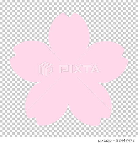 Illustration material | Simple cherry blossom icon (filled) separately 88447478