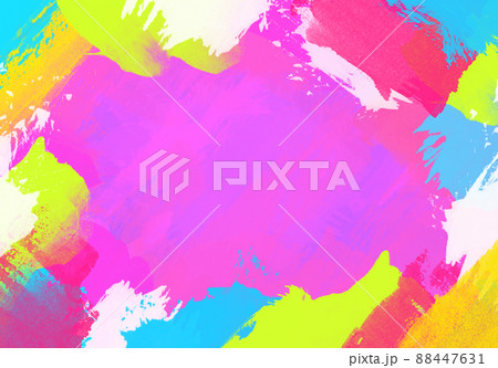 手描きペイントの背景アート、彩り豊かな元気イメージ 88447631