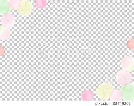 Frame background with cute dots drawn in transparent watercolor Frame background with cute dots drawn in transparent watercolor 88449262