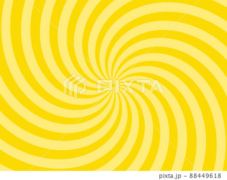 湾曲している放射状の集中線　背景画像（イエロー） 88449618