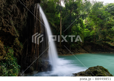 Erawan Waterfall,beautiful waterfall deep forest in Thailand 88449851