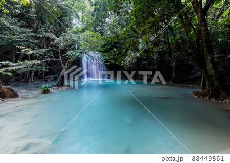 Erawan Waterfall,beautiful waterfall deep forest in Thailand 88449861