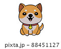 cute dog cartoon image on white background 88451127