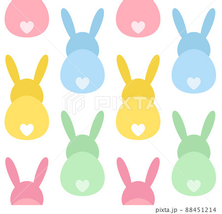 Vector seamless pattern of flat bunny rabbit back Vector seamless pattern of flat bunny rabbit back 88451214