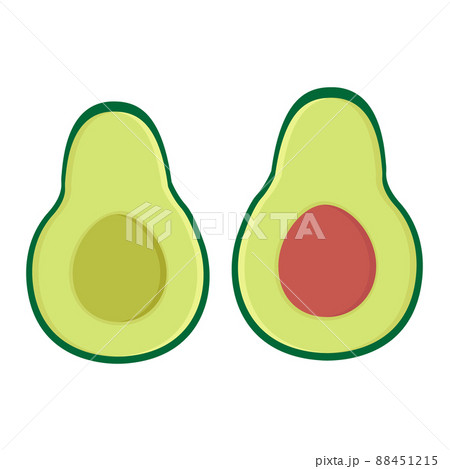 Vector flat hand drawn avocado 88451215