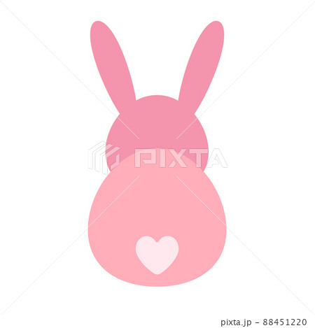 Vector flat bunny rabbit back Vector flat bunny rabbit back 88451220