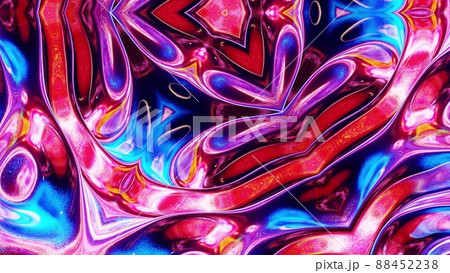 3D stylish abstract bg like wavy symmetrical pattern like kaleidoscopic structure with waves, multicolor liquid glass with beautiful gradient colors. 3d render 3D stylish abstract bg like wavy symmetrical pattern like kaleidoscopic structure with waves, multicolor liquid glass with beautiful gradient colors. 3d render 88452238