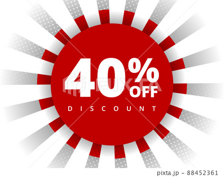 40 percent off discount banner. Special offer sale 40 off. Sale discount offer. Modern promotion banner 88452361