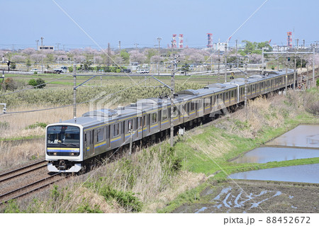 総武本線　袖ヶ浦ー巌根　JR東日本　209系2100番台　C408編成（幕張） 88452672