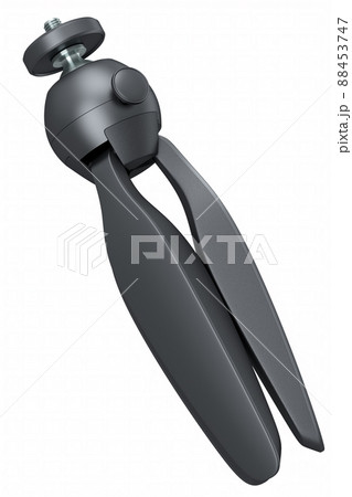 Photo and video tripod with quick release plate isolated on white background 88453747