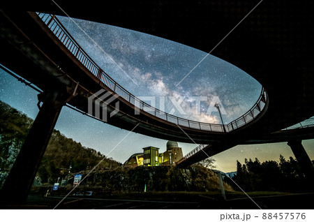 福島県田村市 星の村天文台の天の川 福島県田村市 星の村天文台の天の川 88457576