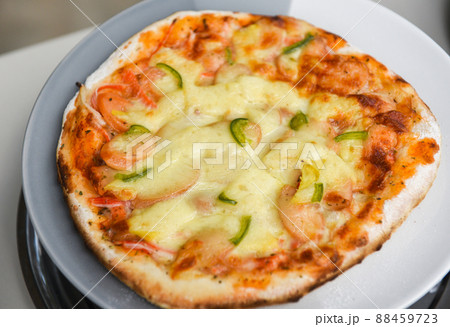 Homemade pizza italian is cooked traditional food, Pizza cheese on plate Homemade pizza italian is cooked traditional food, Pizza cheese on plate 88459723