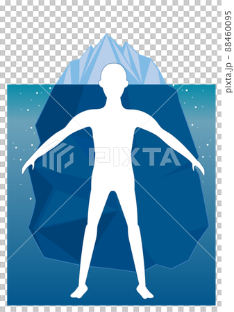 氷山の一角・深層心理をイメージする男性 88460095