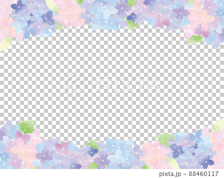 水彩の紫陽花（アジサイ）のイラスト素材 88460117