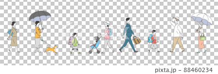 Pedestrian set Pedestrian set 88460234