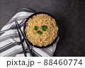 Instant noodles are ready to serve on the table. 88460774